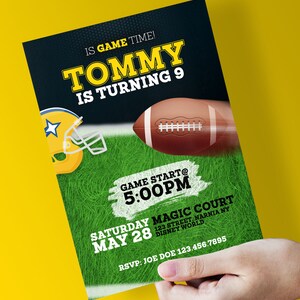 Football invite, American Football invitation, Football party, Football birthday