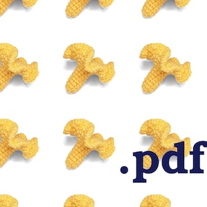 Chanterelle Mushroom  Crochet pattern, Amigurumi plushie toy PDF, Forest Toy