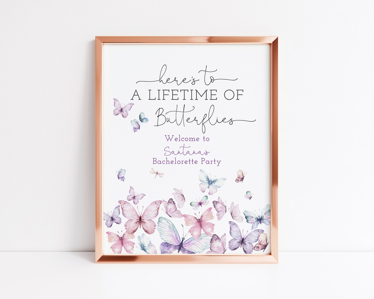 Here's to A Lifetime of Butterflies Sign Etsy