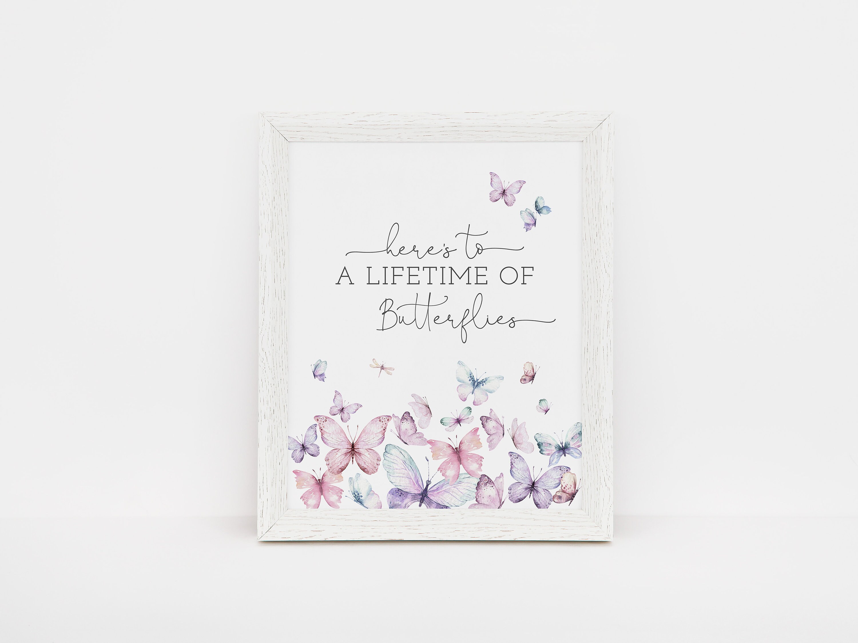 Here's to A Lifetime of Butterflies Sign Bachelorette Etsy