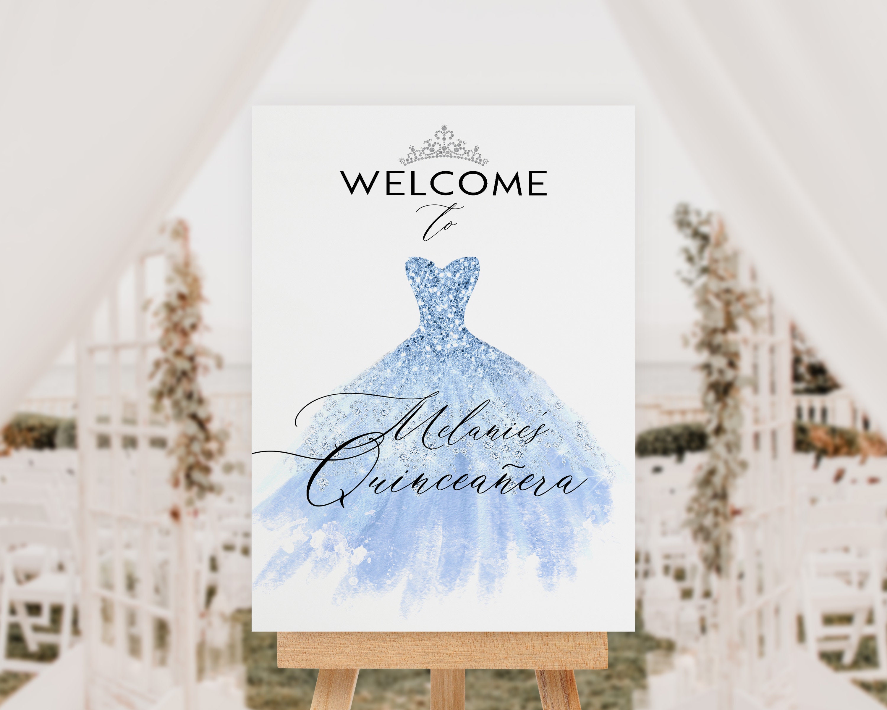 princess polly baby blue dress Sparkling Light Blue Cinderella Quinceaera Dress