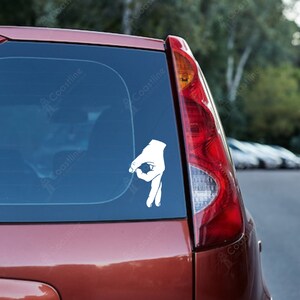 Fingerhole car decal