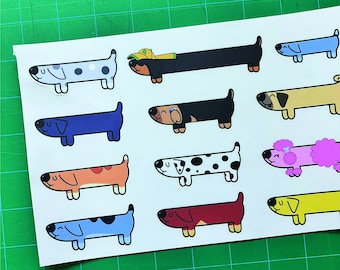 Long Dog Bluey Stickers