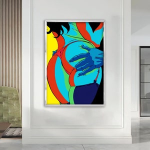 erotic wall art, erotic canvas, woman wall art, sexy body print,sexy wall art,pop art bedroom wall art, erotic wall art,framed ready to hang image 3