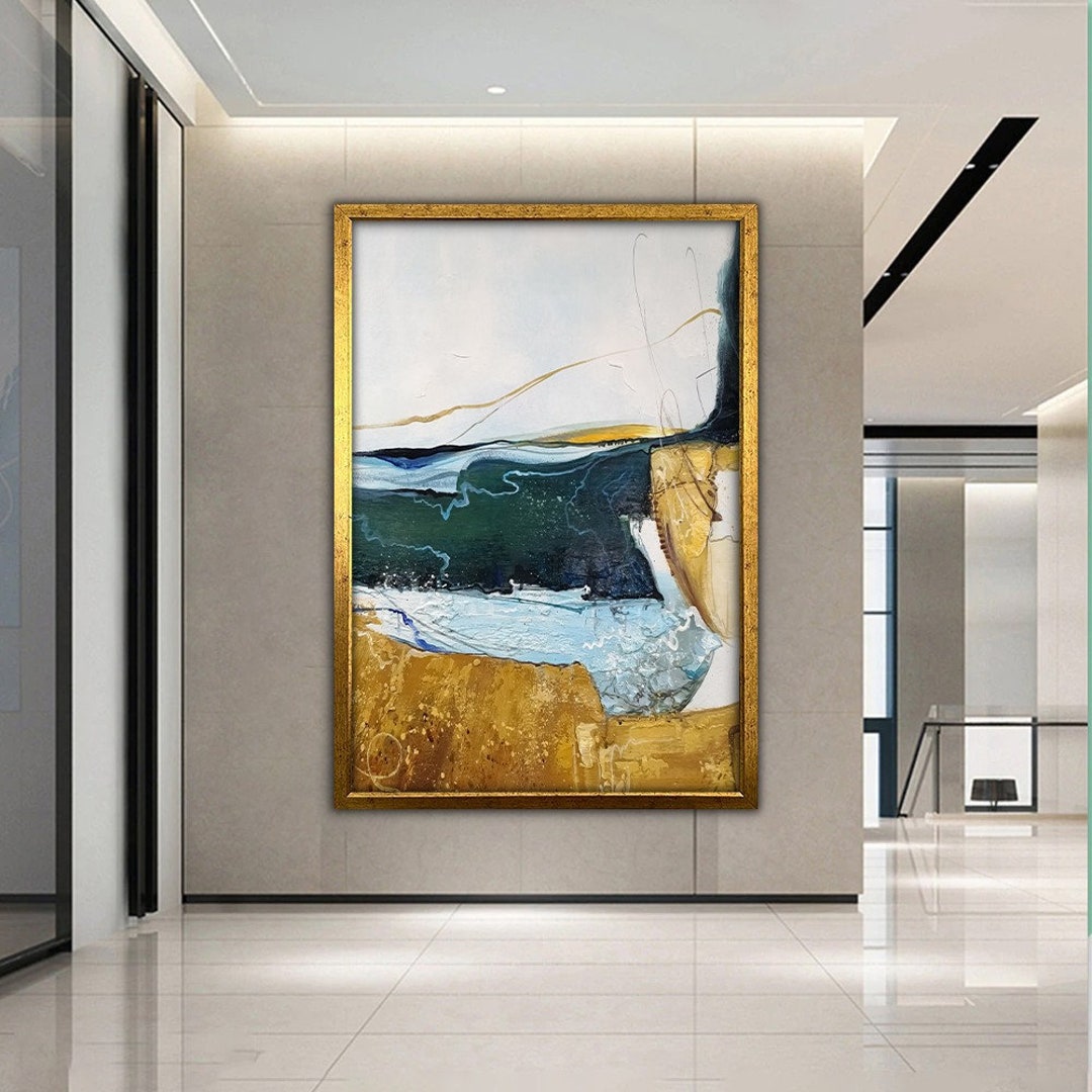 Original Colorful Wall Art, Modern Abstract Painting on Canvas, Large ...