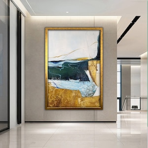 Original Colorful Wall Art, Modern Abstract Painting on Canvas, Large Wall Art, Abstract Wall Art, Framed Canvas