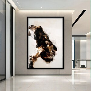 lion hunt canvas, motivational poster art, success canvas, hustle art wall print, motivational wall decor, framed ready to hang