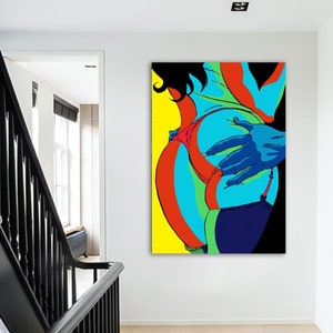 erotic wall art, erotic canvas, woman wall art, sexy body print,sexy wall art,pop art bedroom wall art, erotic wall art,framed ready to hang image 5