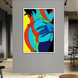 erotic wall art, erotic canvas, woman wall art, sexy body print,sexy wall art,pop art bedroom wall art, erotic wall art,framed ready to hang image 4