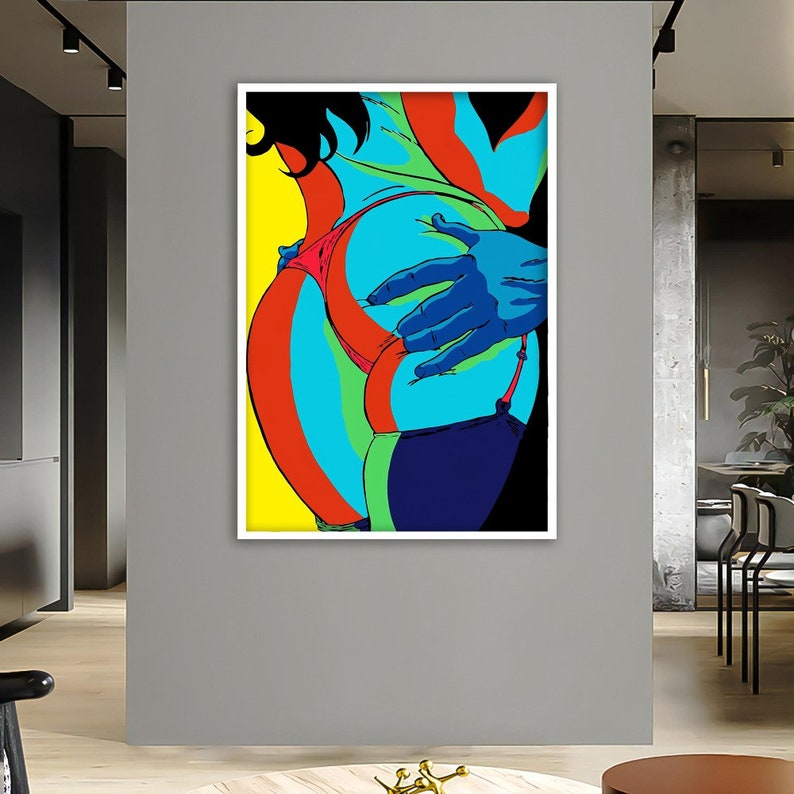 erotic wall art, erotic canvas, woman wall art, sexy body print,sexy wall art,pop art bedroom wall art, erotic wall art,framed ready to hang image 4