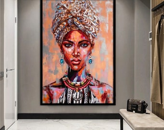 Ethnic Canvas Art, Women Wall Art, Canvas Wall Art, Ethnic Women Wall Art, Fashion Wall Art, Majestic Woman,Home Decor,Framed Canvas Art