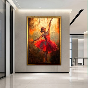 Large Dancing Painting,Couple Wall Art,Dance Home Painting,dancers Wall Art,Party Gifts,Dance Painting,Framed Canvas Art