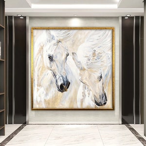 Horse Wall Art, Horse Canvas Art, Animal Wall Art, Canvas Wall Art, Modern Wall Art, Animal Canvas Print,Home Decor,Luxury Framed Wall Decor