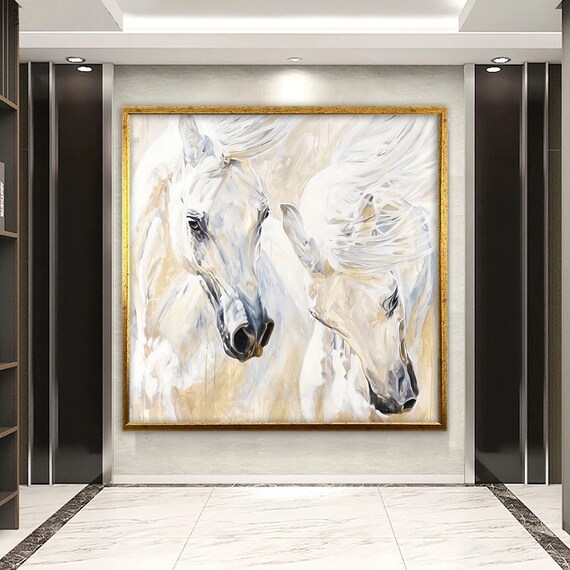 Horse Wall Art, Horse Canvas Art, Animal Wall Art, Canvas Wall Art, Modern Wall Art, Animal Canvas Print,Home Decor,Luxury Framed Wall Decor