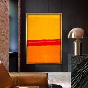 Mark Rothko Yellow Orange Red Canvas Wall Art,Mark Rothko Reproduction, Abstract Canvas Wall Art, Modern Art Expressionism Painting