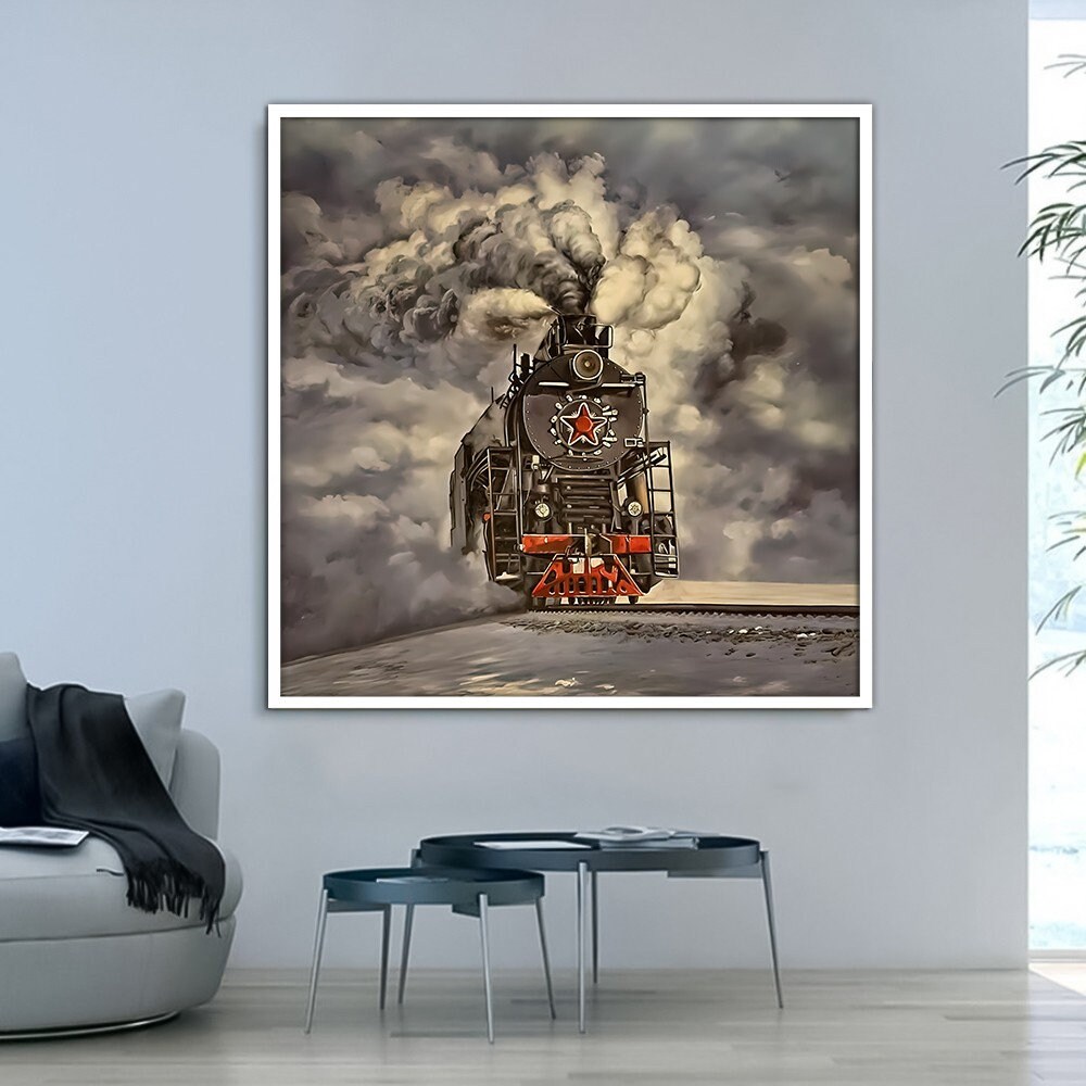 Train Canvas Art Steam Old Train Art Train Poster Train Canvas Train ...
