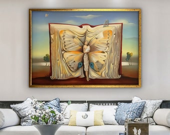 Surrealism Canvas Painting, Surreal Art Wall Decor, Surreal Canvas Print, Artistic Canvas Painting, Framed Canvas