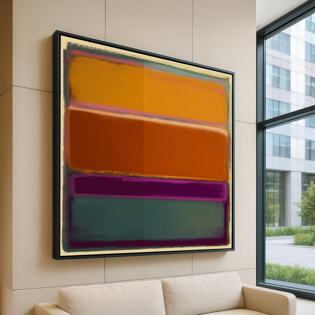 Colorblock Mark Rothko Mark Rothko Style Abstract Color Block Canvas, Modern Wall Art, Bold ...