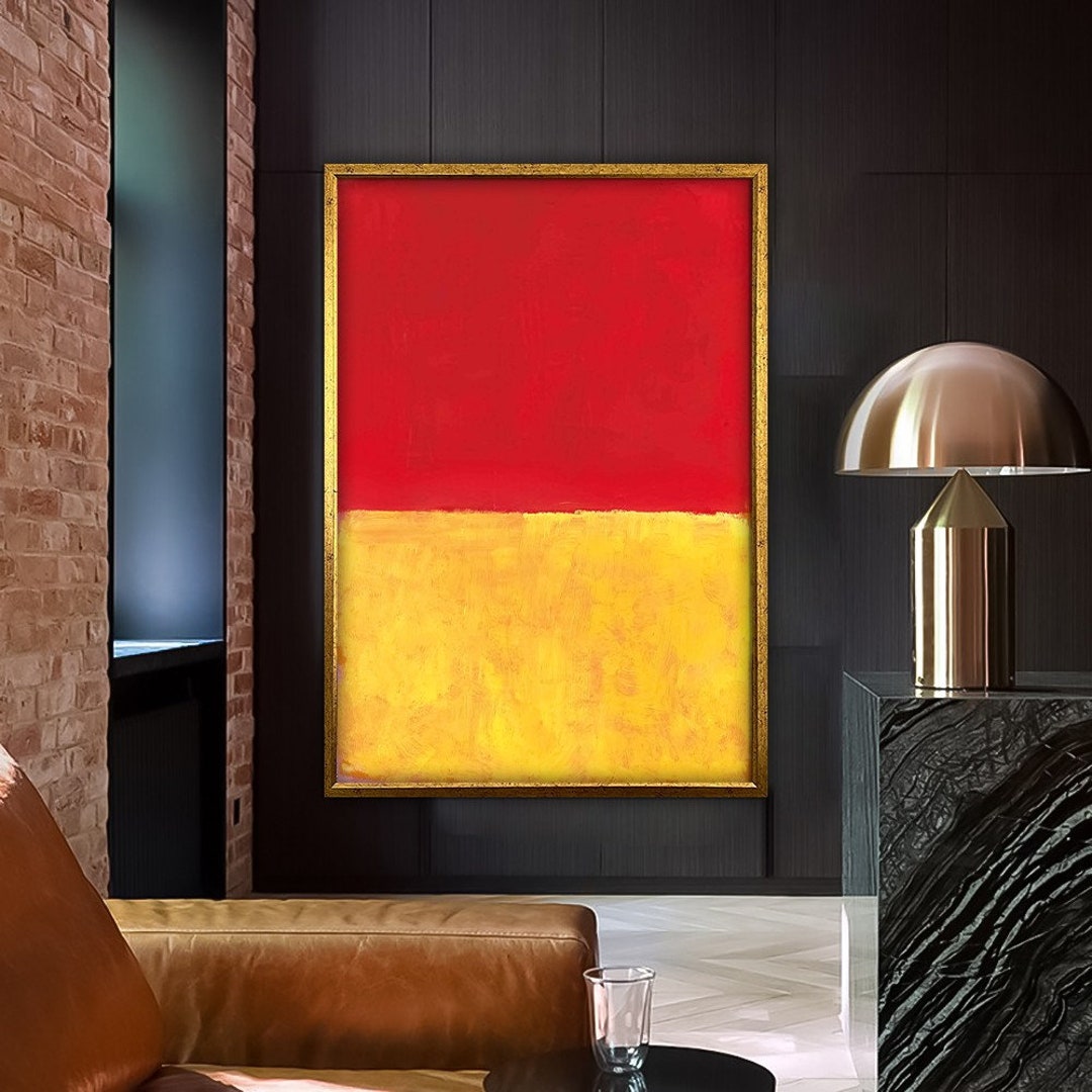Mark Rothko Red and Yellow Canvas Painting Mark Rothko Etsy