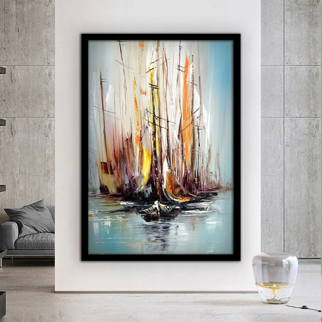 Ship Wall Art, Warship Canvas, Ship Canvas Painting, Canvas Print, Ship