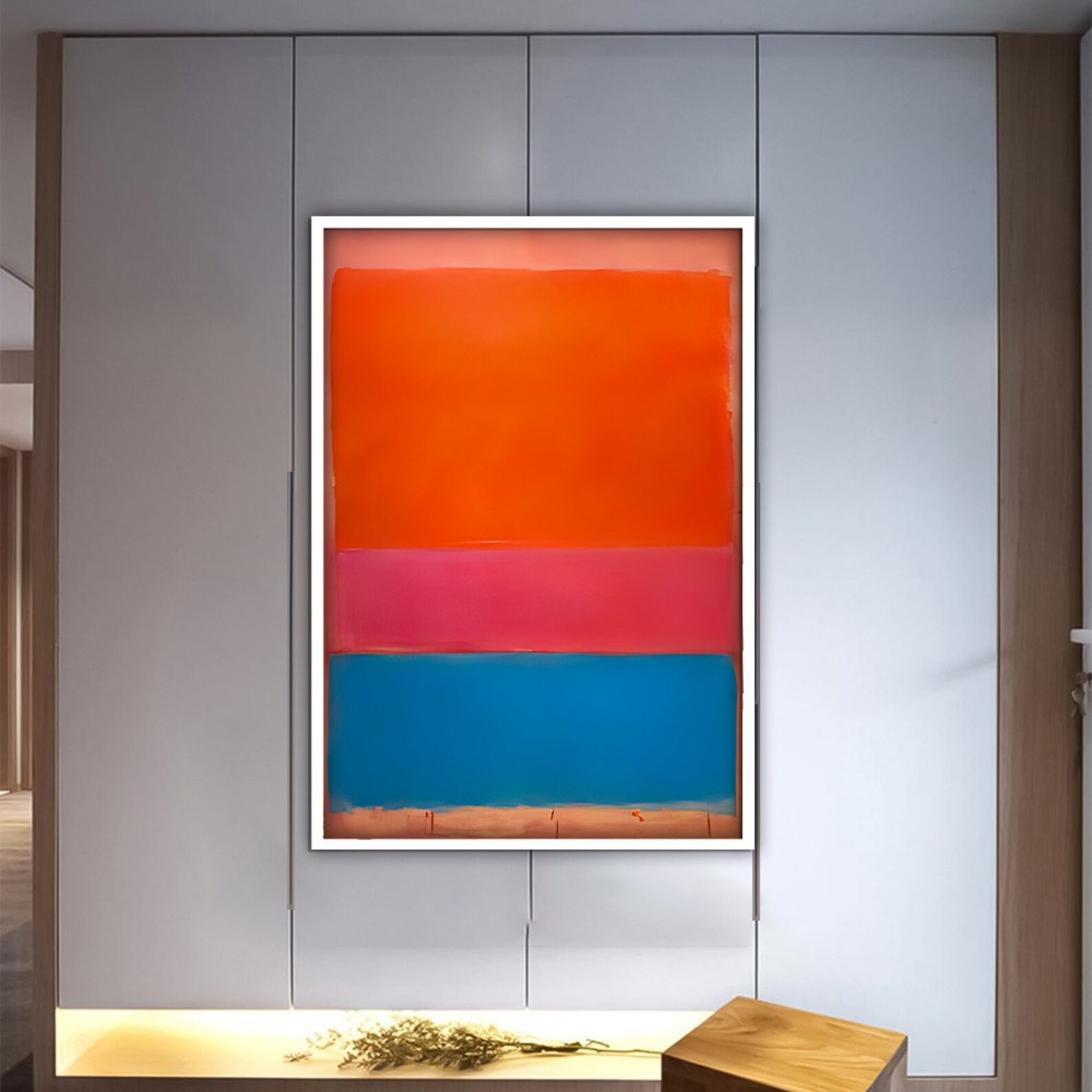 Mark Rothko Blue Orange Canvas Art Reproduction, Wall Decor Abstract ...