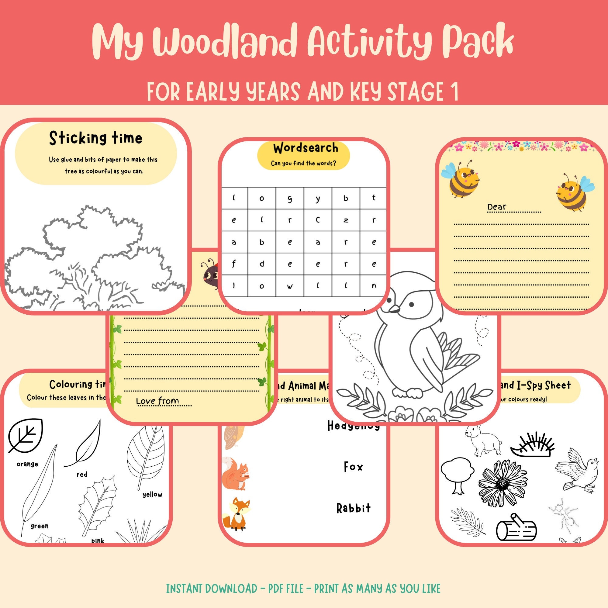 Woodland Activity Pack for Early Years and Key Stage One. Woodland