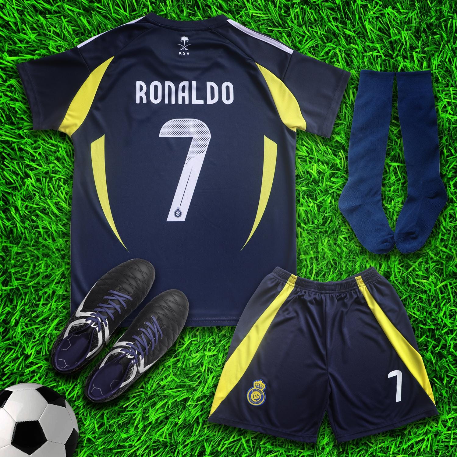 Amazon.com : ORGBRAIN Ronaldo #7 Home Kids Soccer Football