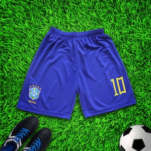 Brasil 2022 Neymar Kids Soccer Uniform Jersey Shors Socks for Boys Girls Youth Sizes image 5