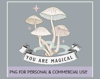 You Are Magical png - Sublimación de hongos - Descarga digital - Sublimaciones retro, Descargas de diseños, Png, Clipart, Diseño de camisa