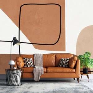 Art Deco Wallpaper, Geometric Peel and Stick Wall Art, Abstract Wall Decor