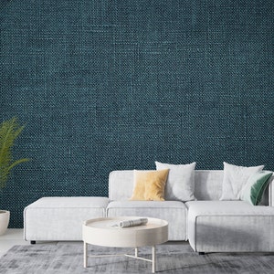 Blue Concrete Removable Wallpaper: Peel and Stick Wall Mural