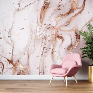 Art Deco Marble Textured Wallpaper, Background Wall Mural, Peel and Stick Wallpaper, Fabric Wall Decor