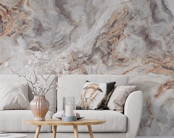 Art Deco Marble Wallpaper, Living Room Wall Mural, Peel and Stick Wallpaper, Fabric Wall Decor
