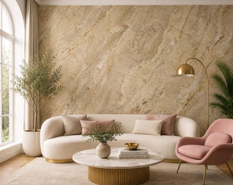 Marmertextuurbehang Peel-and-Stick steenmuurschildering Modern Decor