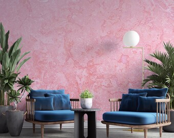 Pink Marble Wallpaper: Peel and Stick Fabric Wall Mural