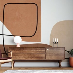 Art Deco Peel and Stick Wallpaper: Geometric Abstract Wall Decor