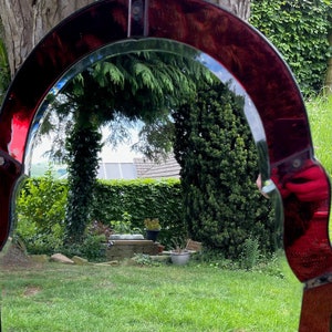 Red Art Deco Mirror