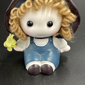 Vintage Ceramic Money Box in a Holly Hobbie Style
