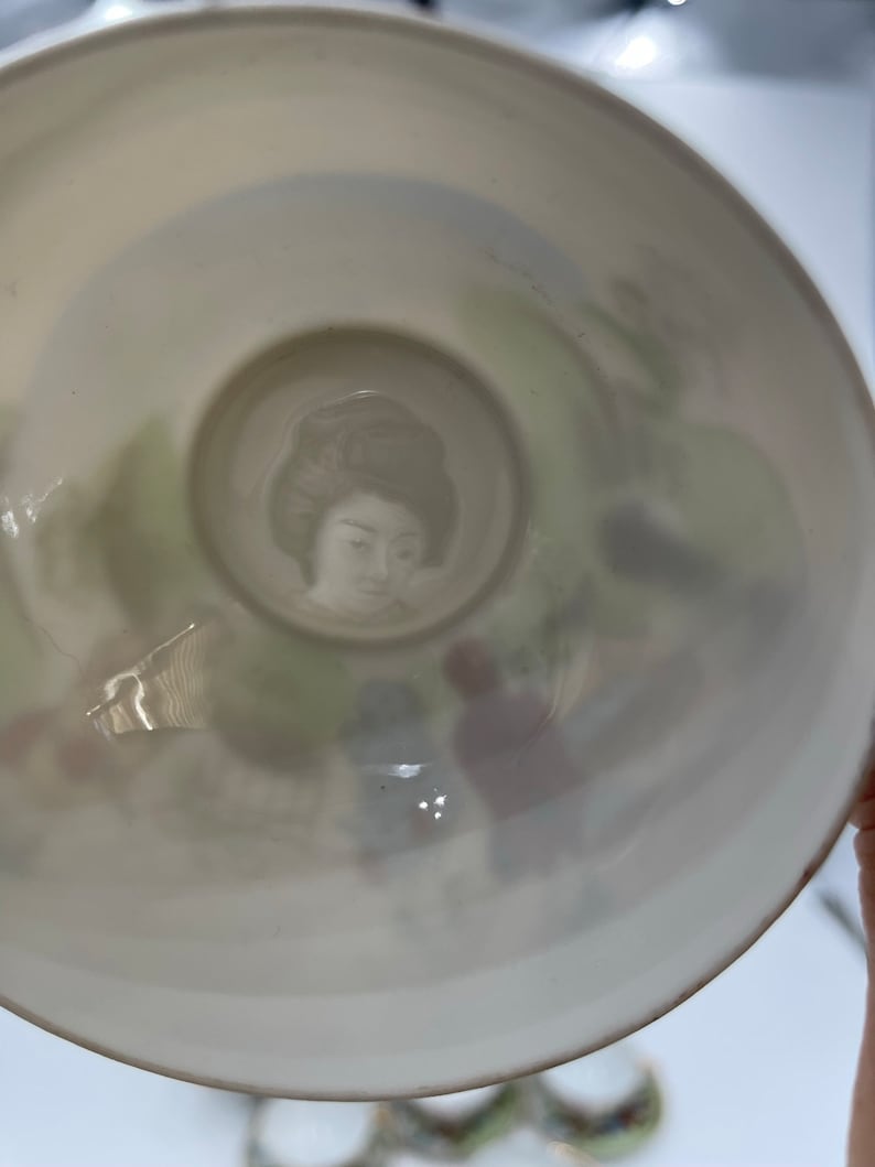 Vintage Japanese Lithophane Geisha Tea Set Etsy UK