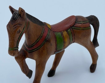Mid Century Hand Carved Horse