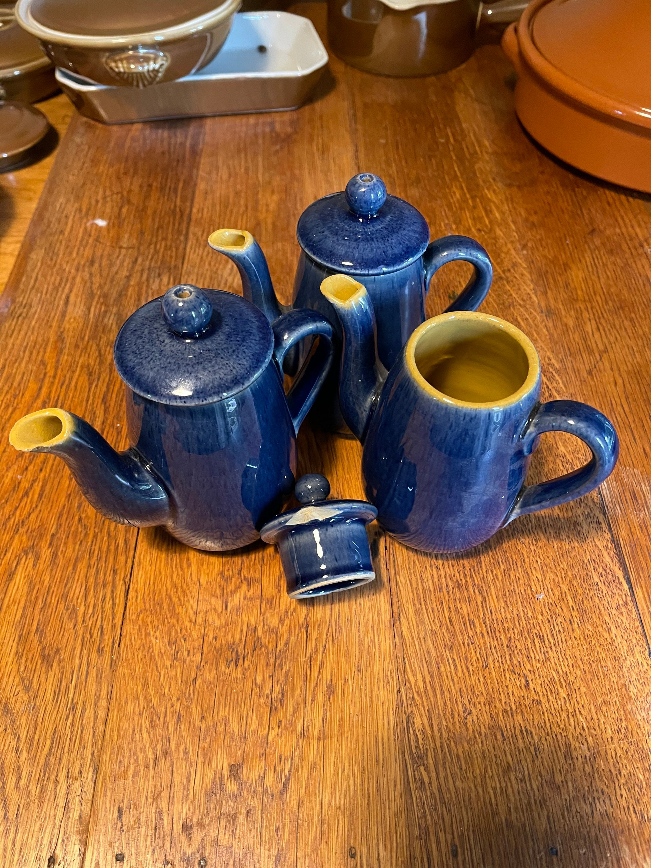 Imperiel Blue Denby Small Teapot/coffee Pots Etsy