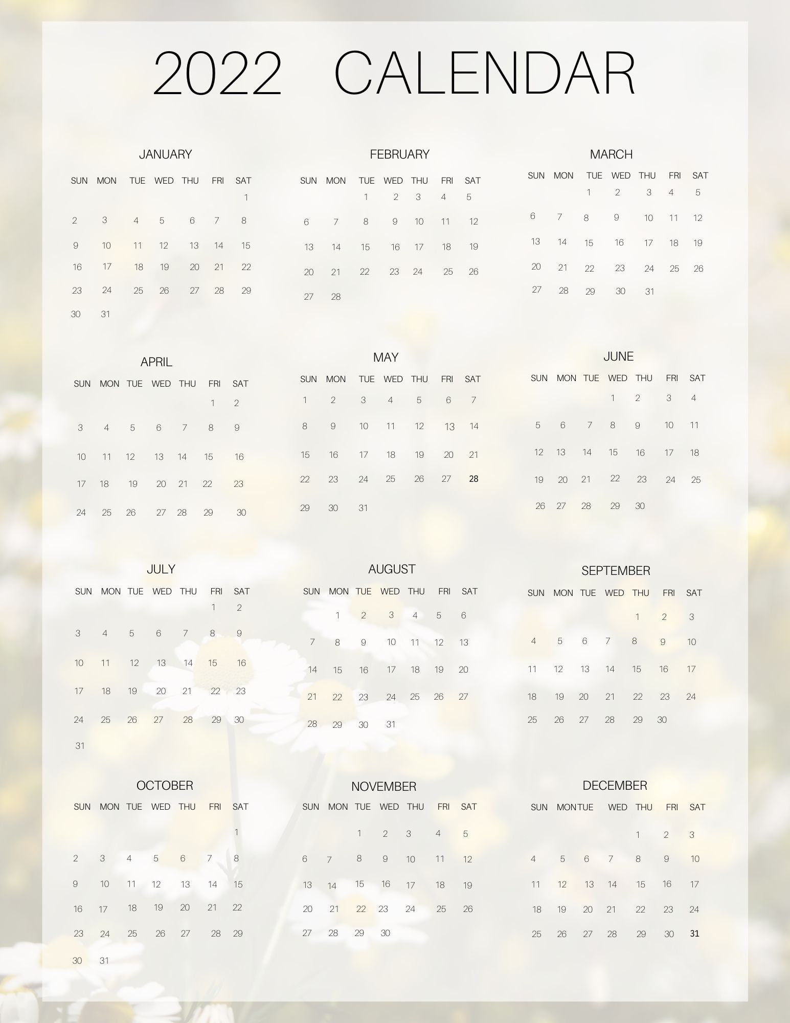 2022 calendar - Etsy 日本
