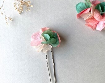 Bun stick Hairpins Hair clip in stabilized natural flowers wedding hair accessories--Miss CoCo multicolore