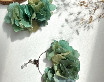 Collection 2024 Preserved natural flower earrings wedding accessories handmade special gift--IRIS seafoam green
