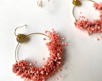 Collection 2024 Earring in preserved flowers wedding accessories special gift--ADÈLE peach pink