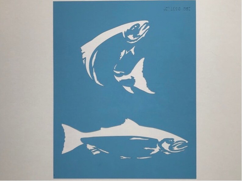 Salmon Stencil - Etsy