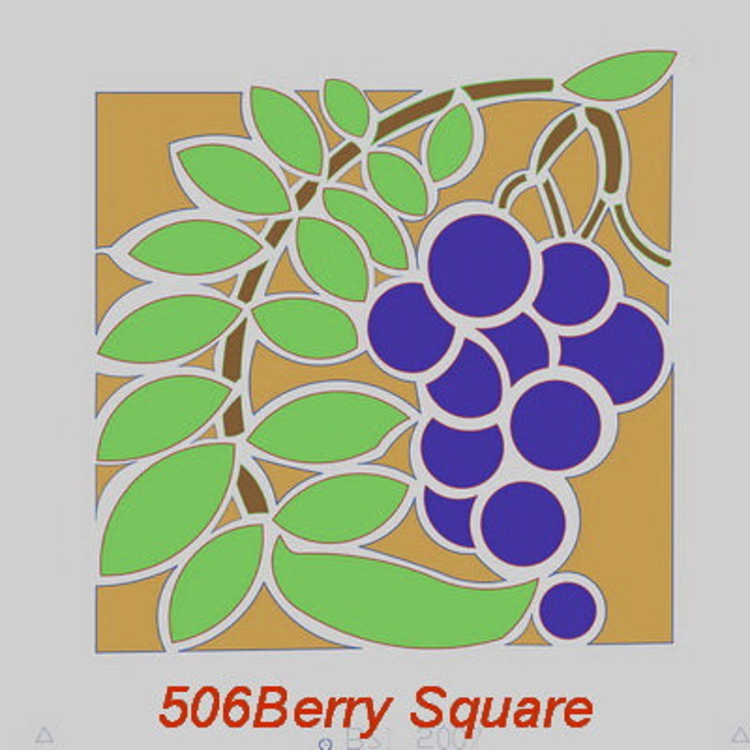 Berry Square Stencil - Etsy