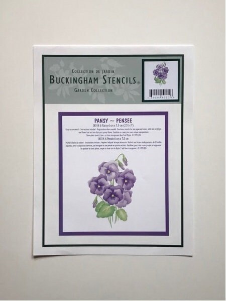 Pansies Stencil