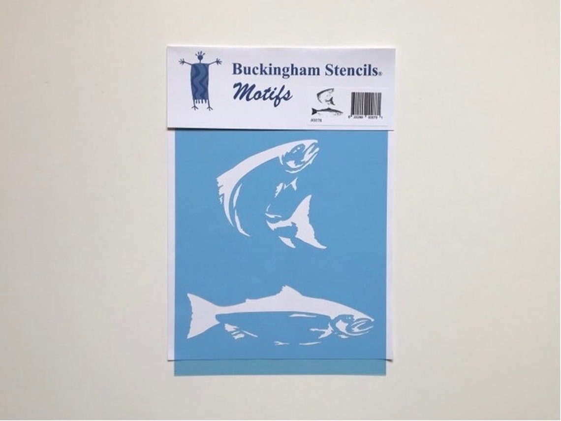 Salmon Stencil - Etsy