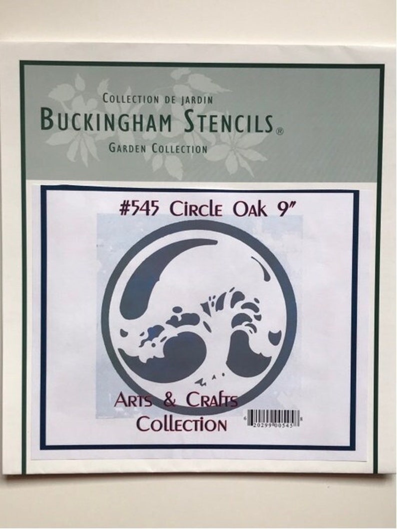 Circle Oak Tree Stencil - Etsy